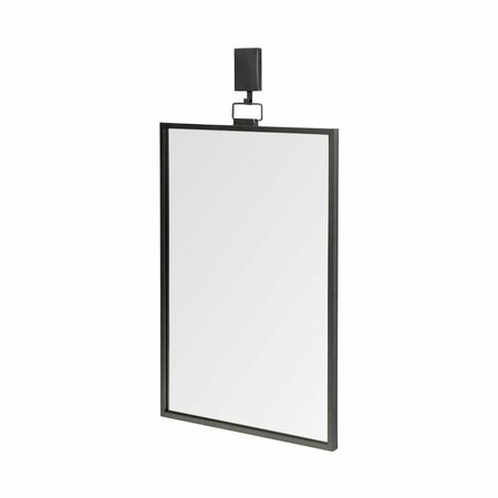 PALACEDESIGNS Rectangular Black Metal Frame Wall Mirror PA3094445